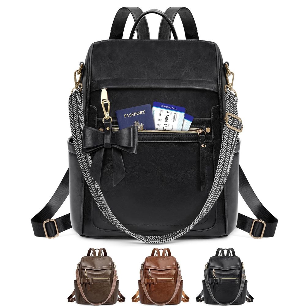 Backpack Purse for Women, Waterproof Leather Backpack Purse Lightweight💝